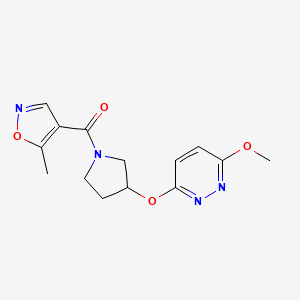 (3-((6-Methoxypyridazin-3-yl)oxy)pyrrolidin-1-yl)(5-methylisoxazol-4-yl)methanone