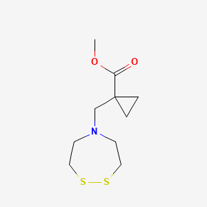 molecular formula C10H17NO2S2 B2886721 Methyl 1-[(1,2,5-dithiazepan-5-yl)methyl]cyclopropane-1-carboxylate CAS No. 2224497-65-6
