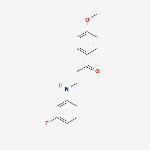 3-(3-Fluoro-4-methylanilino)-1-(4-methoxyphenyl)-1-propanone