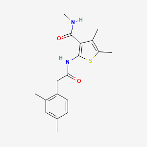 2-(2-(2,4-dimethylphenyl)acetamido)-N,4,5-trimethylthiophene-3-carboxamide