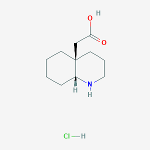 2-[(4Ar,8aR)-2,3,4,5,6,7,8,8a-octahydro-1H-quinolin-4a-yl]acetic acid;hydrochloride