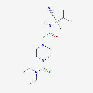 4-[2-[(2-cyano-3-methylbutan-2-yl)amino]-2-oxoethyl]-N,N-diethylpiperazine-1-carboxamide