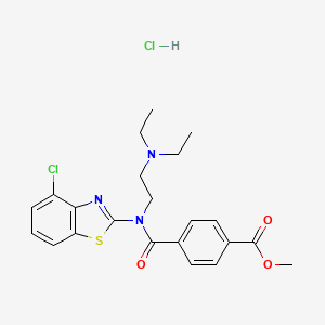 Methyl 4-((4-chlorobenzo[d]thiazol-2-yl)(2-(diethylamino)ethyl)carbamoyl)benzoate hydrochloride