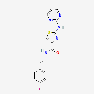 N-(4-fluorophenethyl)-2-(pyrimidin-2-ylamino)thiazole-4-carboxamide