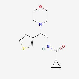 N-(2-morpholino-2-(thiophen-3-yl)ethyl)cyclopropanecarboxamide