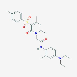 molecular formula C27H33N3O4S B2886741 N-[4-(diethylamino)-2-methylphenyl]-2-[4,6-dimethyl-3-(4-methylbenzenesulfonyl)-2-oxo-1,2-dihydropyridin-1-yl]acetamide CAS No. 1189999-11-8