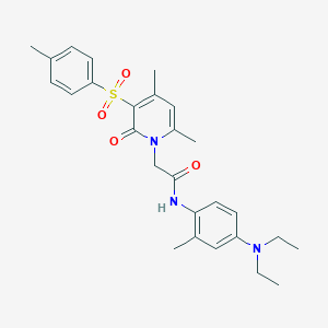 N-(4-(diethylamino)-2-methylphenyl)-2-(4,6-dimethyl-2-oxo-3-tosylpyridin-1(2H)-yl)acetamide