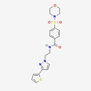 4-(morpholinosulfonyl)-N-(2-(3-(thiophen-2-yl)-1H-pyrazol-1-yl)ethyl)benzamide