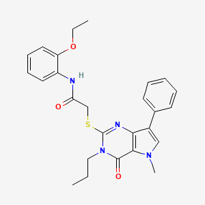 N-(2-ethoxyphenyl)-2-((5-methyl-4-oxo-7-phenyl-3-propyl-4,5-dihydro-3H-pyrrolo[3,2-d]pyrimidin-2-yl)thio)acetamide