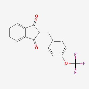 molecular formula C17H9F3O3 B2886771 2-((4-Trifluoromethoxyphenyl)methylene)indane-1,3-dione CAS No. 940827-39-4