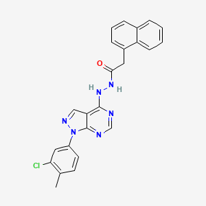 molecular formula C24H19ClN6O B2886774 N'-[1-(3-chloro-4-methylphenyl)-1H-pyrazolo[3,4-d]pyrimidin-4-yl]-2-(naphthalen-1-yl)acetohydrazide CAS No. 881083-45-0
