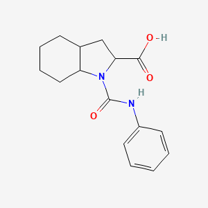 molecular formula C16H20N2O3 B2886776 1-(phenylcarbamoyl)-octahydro-1H-indole-2-carboxylic acid CAS No. 1786257-57-5