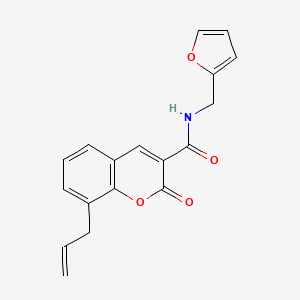 molecular formula C18H15NO4 B2886778 N-[(furan-2-yl)methyl]-2-oxo-8-(prop-2-en-1-yl)-2H-chromene-3-carboxamide CAS No. 312616-84-5