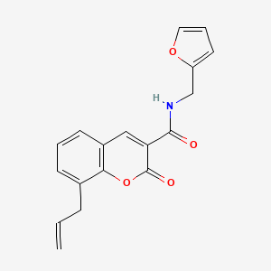 N-(furan-2-ylmethyl)-2-oxo-8-prop-2-enylchromene-3-carboxamide