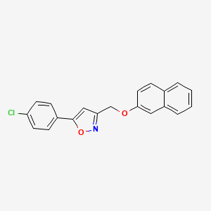 5-(4-Chlorophenyl)-3-[(2-naphthyloxy)methyl]isoxazole