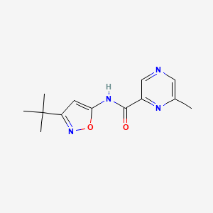 molecular formula C13H16N4O2 B2886783 N-(3-Tert-butyl-1,2-oxazol-5-yl)-6-methylpyrazine-2-carboxamide CAS No. 2415573-66-7