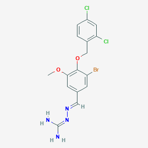 (2E)-2-{3-bromo-4-[(2,4-dichlorobenzyl)oxy]-5-methoxybenzylidene}hydrazinecarboximidamide