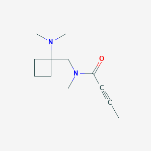 molecular formula C12H20N2O B2886797 N-[[1-(Dimethylamino)cyclobutyl]methyl]-N-methylbut-2-ynamide CAS No. 2411238-35-0