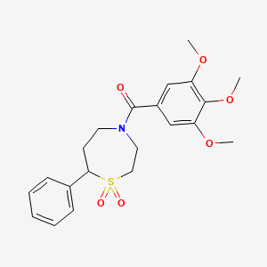 (1,1-Dioxido-7-phenyl-1,4-thiazepan-4-yl)(3,4,5-trimethoxyphenyl)methanone