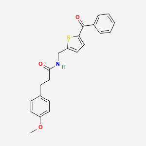 molecular formula C22H21NO3S B2886804 N-[(5-benzoylthiophen-2-yl)methyl]-3-(4-methoxyphenyl)propanamide CAS No. 1798023-19-4