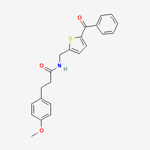 molecular formula C22H21NO3S B2886804 N-((5-benzoylthiophen-2-yl)methyl)-3-(4-methoxyphenyl)propanamide CAS No. 1798023-19-4