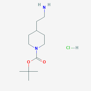 molecular formula C12H25ClN2O2 B2886806 tert-Butyl 4-(2-aminoethyl)piperidine-1-carboxylate hydrochloride CAS No. 202979-32-6
