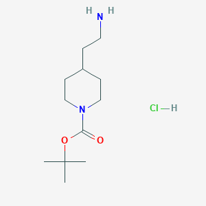 molecular formula C12H25ClN2O2 B2886806 4-(Aminoethyl)-1-N-Boc-piperidine hydrochloride CAS No. 202979-32-6