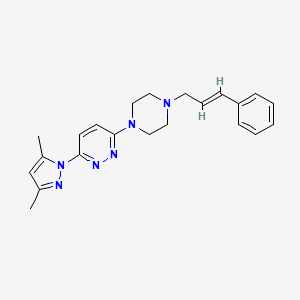 3-(3,5-Dimethylpyrazol-1-yl)-6-[4-[(E)-3-phenylprop-2-enyl]piperazin-1-yl]pyridazine