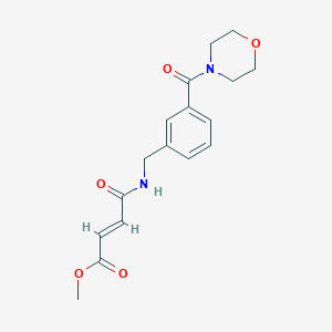 molecular formula C17H20N2O5 B2886808 Methyl (E)-4-[[3-(morpholine-4-carbonyl)phenyl]methylamino]-4-oxobut-2-enoate CAS No. 2411325-26-1