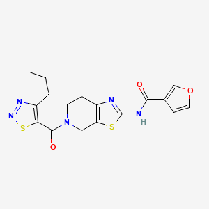 N-(5-(4-propyl-1,2,3-thiadiazole-5-carbonyl)-4,5,6,7-tetrahydrothiazolo[5,4-c]pyridin-2-yl)furan-3-carboxamide