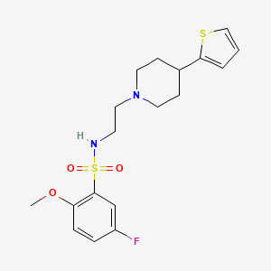5-fluoro-2-methoxy-N-(2-(4-(thiophen-2-yl)piperidin-1-yl)ethyl)benzenesulfonamide