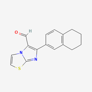 molecular formula C16H14N2OS B2886837 6-(5,6,7,8-Tetrahydronaphthalen-2-yl)imidazo[2,1-b]thiazole-5-carbaldehyde CAS No. 881040-59-1