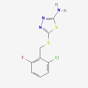 B2886846 5-{[(2-Chloro-6-fluorophenyl)methyl]sulfanyl}-1,3,4-thiadiazol-2-amine CAS No. 660821-10-3