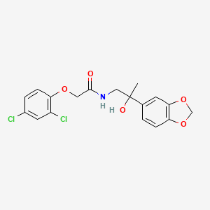 molecular formula C18H17Cl2NO5 B2886860 N-(2-(benzo[d][1,3]dioxol-5-yl)-2-hydroxypropyl)-2-(2,4-dichlorophenoxy)acetamide CAS No. 1396711-88-8