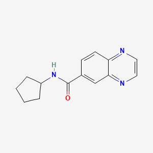molecular formula C14H15N3O B2886869 N-cyclopentylquinoxaline-6-carboxamide CAS No. 571910-74-2