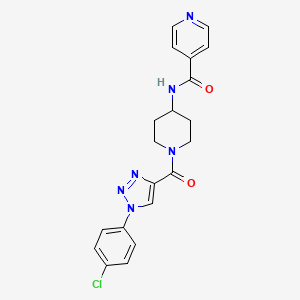N-(1-(1-(4-chlorophenyl)-1H-1,2,3-triazole-4-carbonyl)piperidin-4-yl)isonicotinamide