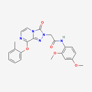 molecular formula C22H21N5O5 B2886874 N-(2,4-dimethoxyphenyl)-2-[8-(2-methylphenoxy)-3-oxo-2H,3H-[1,2,4]triazolo[4,3-a]pyrazin-2-yl]acetamide CAS No. 1251707-09-1