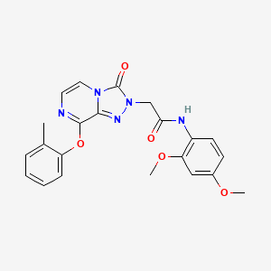 molecular formula C22H21N5O5 B2886874 N-(2,4-dimethoxyphenyl)-2-[8-(2-methylphenoxy)-3-oxo[1,2,4]triazolo[4,3-a]pyrazin-2(3H)-yl]acetamide CAS No. 1251707-09-1