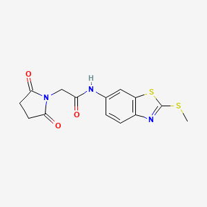 molecular formula C14H13N3O3S2 B2886914 2-(2,5-dioxopyrrolidin-1-yl)-N-(2-(methylthio)benzo[d]thiazol-6-yl)acetamide CAS No. 393837-50-8