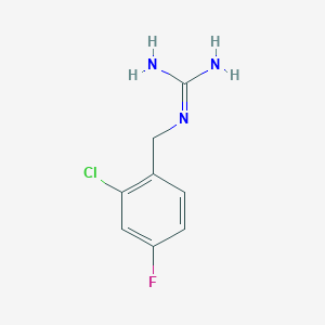 molecular formula C8H9ClFN3 B2886972 1-(2-Chloro-4-fluorobenzyl)guanidine CAS No. 1246608-84-3