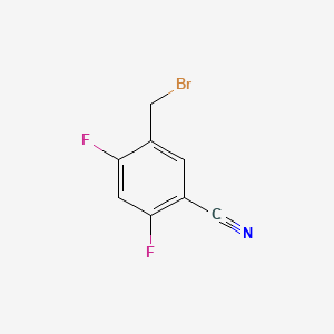 molecular formula C8H4BrF2N B2886984 5-(Bromomethyl)-2,4-difluorobenzonitrile CAS No. 1379361-23-5