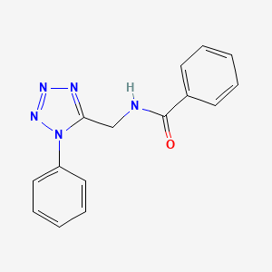 molecular formula C15H13N5O B2886988 N-((1-phenyl-1H-tetrazol-5-yl)methyl)benzamide CAS No. 921055-12-1
