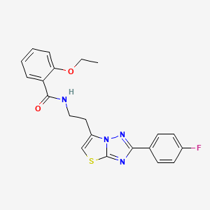 molecular formula C21H19FN4O2S B2886993 2-ethoxy-N-(2-(2-(4-fluorophenyl)thiazolo[3,2-b][1,2,4]triazol-6-yl)ethyl)benzamide CAS No. 894049-07-1