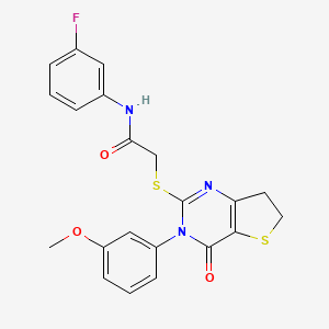 N-(3-fluorophenyl)-2-((3-(3-methoxyphenyl)-4-oxo-3,4,6,7-tetrahydrothieno[3,2-d]pyrimidin-2-yl)thio)acetamide