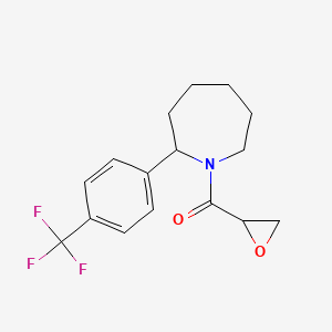 molecular formula C16H18F3NO2 B2887104 Oxiran-2-yl-[2-[4-(trifluoromethyl)phenyl]azepan-1-yl]methanone CAS No. 2411298-57-0