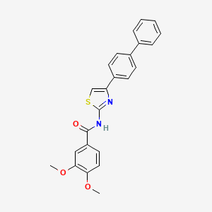 molecular formula C24H20N2O3S B2887111 N-(4-{[1,1'-biphenyl]-4-yl}-1,3-thiazol-2-yl)-3,4-dimethoxybenzamide CAS No. 324538-63-8