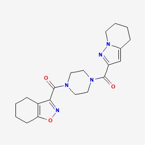 (4,5,6,7-Tetrahydrobenzo[d]isoxazol-3-yl)(4-(4,5,6,7-tetrahydropyrazolo[1,5-a]pyridine-2-carbonyl)piperazin-1-yl)methanone