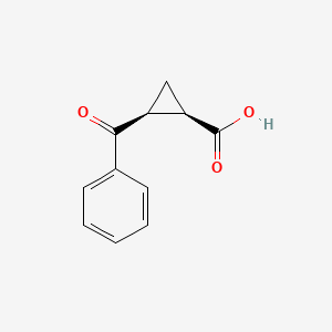molecular formula C11H10O3 B2887176 cis-2-Benzoyl-cyclopropanecarboxylic acid CAS No. 1601-81-6; 1932582-50-7