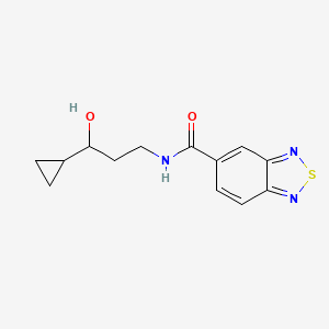 molecular formula C13H15N3O2S B2887195 N-(3-cyclopropyl-3-hydroxypropyl)-2,1,3-benzothiadiazole-5-carboxamide CAS No. 1396746-64-7