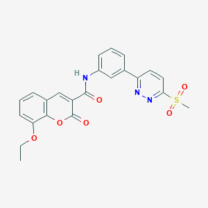 molecular formula C23H19N3O6S B2887208 8-ethoxy-N-[3-(6-methanesulfonylpyridazin-3-yl)phenyl]-2-oxo-2H-chromene-3-carboxamide CAS No. 946226-56-8